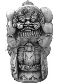 Ganesha patsas, norsun toinen puoli