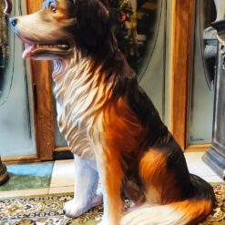 bernipaimenkoira patsas realistinen koira koriste 3