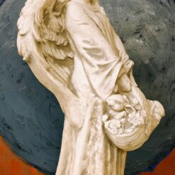 rauhanenkeli betonista enkelipatsas puutarhakoriste ulkokäyttöön 1