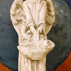 rauhanenkeli betonista enkelipatsas puutarhakoriste ulkokäyttöön 3