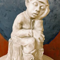 unelias pihatonttu betoninen puutarhakoriste ulos 1