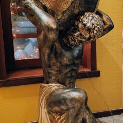 Atlas baarikaappi antiikkikulta patinoitu pronssi maapallo juomakaappi 1