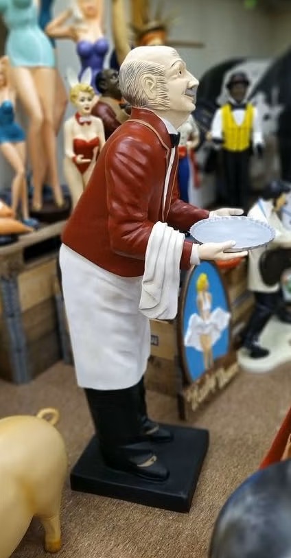 butler hovimestari patsas tarjotin koristepatsas 2