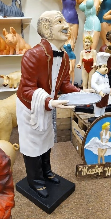 butler hovimestari patsas tarjotin koristepatsas 3