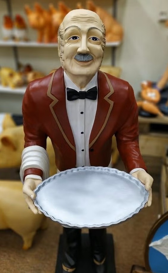 butler hovimestari patsas tarjotin koristepatsas 4