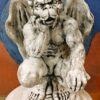 Istuva gargoyle patsas betoni goottilainen koriste 1