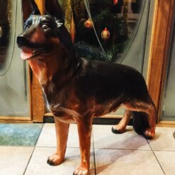 seisova saksanpaimenkoira patsas realistinen koira koriste 1